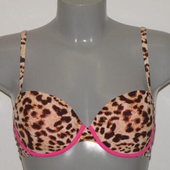 Sapph Swimwear Bloomingdal Brown/Pink Padded Bikini Bra