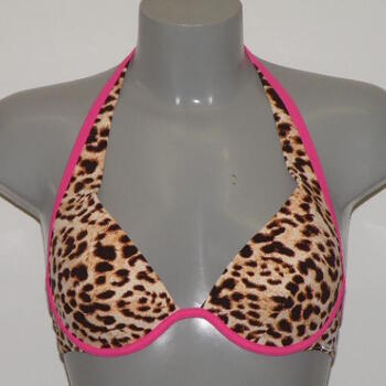 Sapph Swimwear Bloomingdal Brown/Pink Padded Bikini Bra