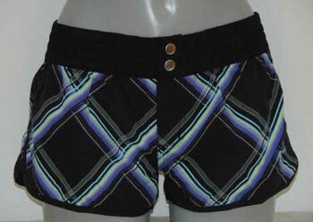 Shiwi Plaid Black/Purple Beach Short