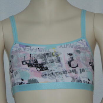 Boobs & Bloomers Tekst Blue Spaghetti Top