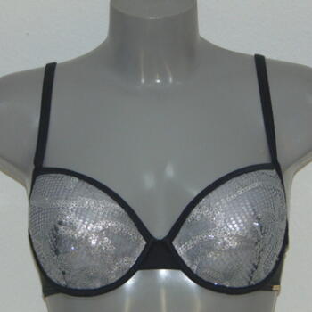 Sapph Swimwear Methics Leaves Grey Padded Bikini Bra