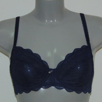 Cybéle Embroidery Navy BLue Non-padded bra
