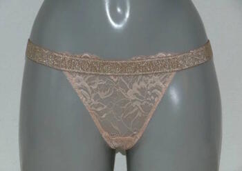 Armani Ladies Pizzo d'Oro Peach Thong