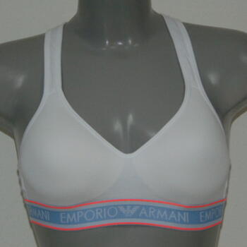 Armani Ladies Armani Sport White Wireless Bra