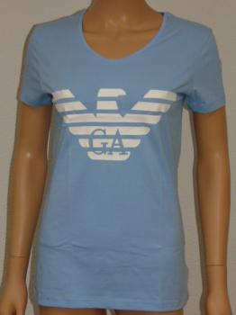 Armani Ladies Logo Baby Blue Shirt