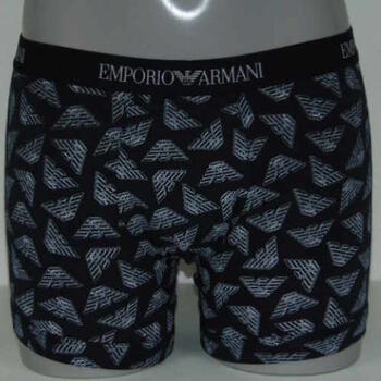 Armani Men's Logo Black/Print Boxer Short