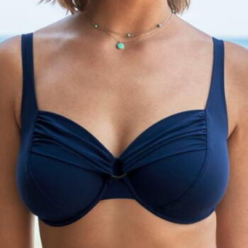 Rosa Faia Swimwear Hermine Navy BLue Soft-Cup Bikini Bra