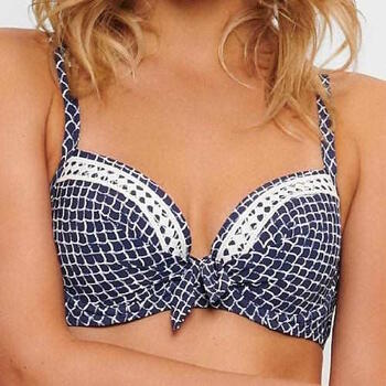 LingaDore Beach Serra Navy/White Padded Bikini Bra