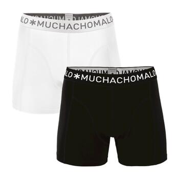 Muchachomalo Solid  White/Black Boxer Short