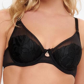 LingaDore Black Flower Black Padded Bra