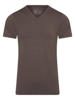 RJ Bodywear Men Pure Color  Brown Shirt