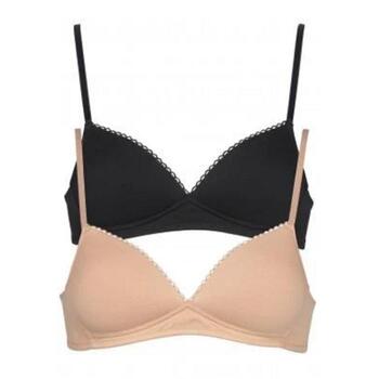 My Basic by After Eden Comfy Black/Powder Wireless Bra