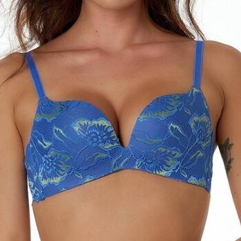 After Eden Anna Blue/Lime Wireless Bra