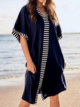 Anita Swimwear Morella Navy/White Beach Dress
