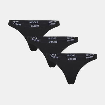 Zaccini Black and White Black/White Thong