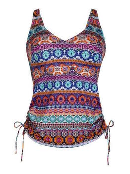 Rosa Faia Swimwear Malaika Multicolor/Print Tankini Top