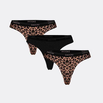Zaccini Leopard Orange/Print Thong