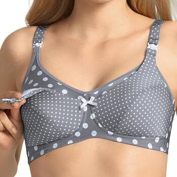 Anita Maternity Polka Dot Grey/WHite Nursing bra