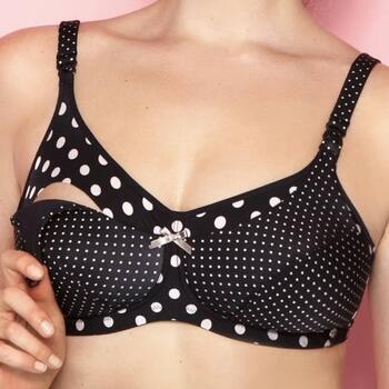 Anita Maternity Polka Dot Black Nursing bra