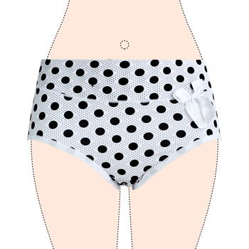 Gianvaglia Polkadot White/Black Brief