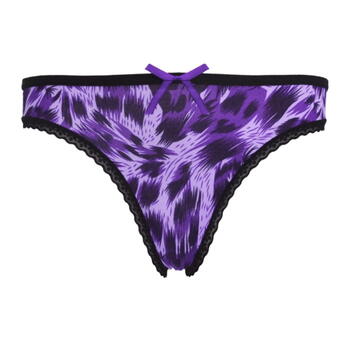 Gianvaglia Annimal Purple/Print Thong