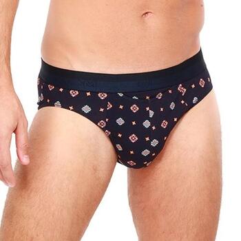 HOM Marius Navy/Print Men Brief