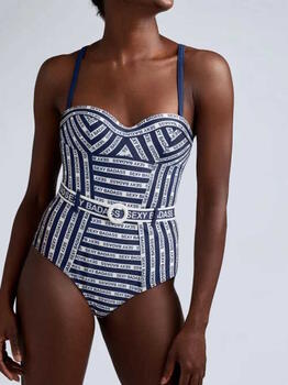 Marlies Dekkers Swimwear Sexy Badass Navy/White Bathingsuit