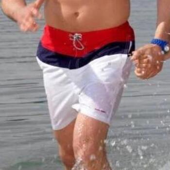 Nickey Nobel Mats White/Blue Swimshort