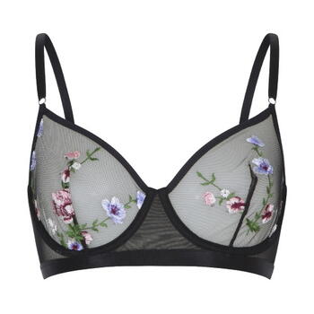 LingaDore LingaDore Love flower Mesh Black/Print Non-padded bra