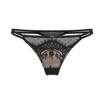 LingaDore Strappy Lace Black Thong