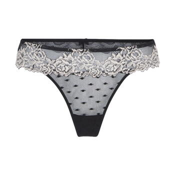 LingaDore Black & Sand Black/Ivory Thong