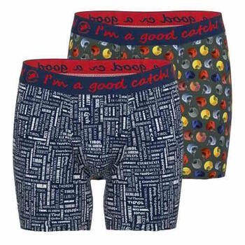 A Fish Named Fred Wintersport  Navy/Print Boxer Short