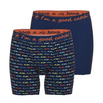 A Fish Named Fred Racing Navy/Print Boxer Short