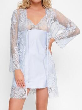 LingaDore Night Heather Blue Baby Blue Kimono