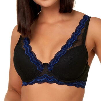 After Eden D-Cup & Up Noa Black/Blue Padded Bra