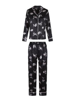 LingaDore Night SATIN Black/Print Pajama