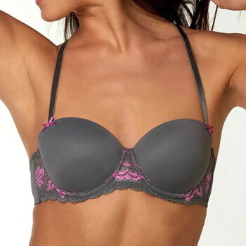 After Eden Nika Grey/Pink Padded Bra