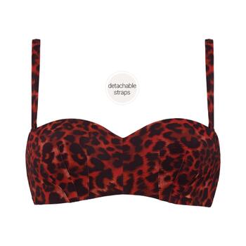 Marlies Dekkers Swimwear Panthera Red/Black Padded Bikini Bra