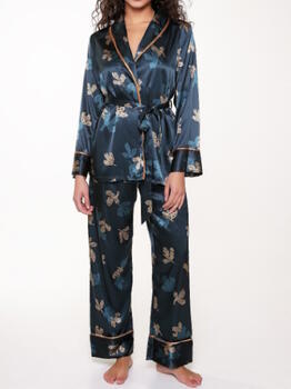 LingaDore Night SATIN Green/Print Pajama