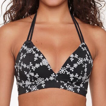 LingaDore Beach flowers All Over Black/White Padded Bra