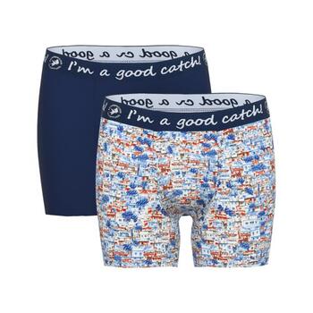 A Fish Named Fred Rio de Janairo Navy/Print Boxer Short