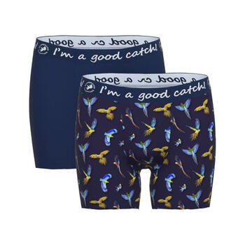 A Fish Named Fred Parrot Navy/Print Boxer Short