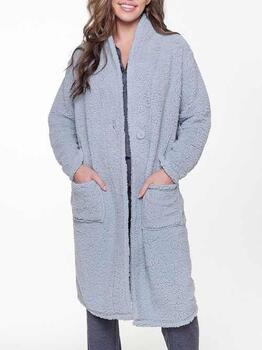 LingaDore Night Fluffy Blue Bathrobe