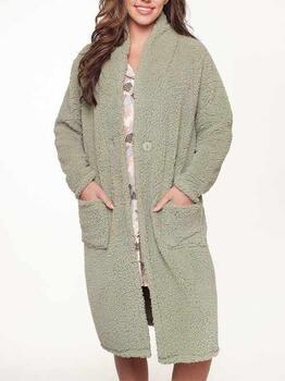 LingaDore Night Fluffy Green Bathrobe
