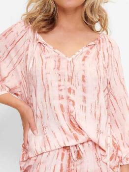 LingaDore Night Tie-Dye Hippie Orange/Print Sleep Shirt