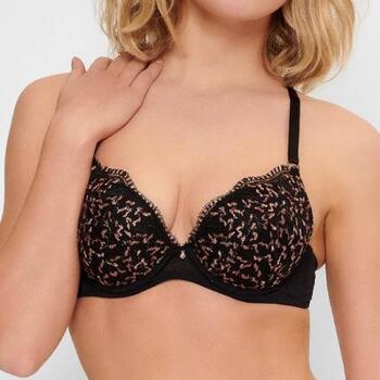 LingaDore In love with embroidery Black/Copper Push Up bra