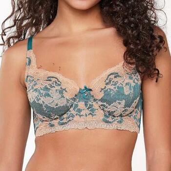 LingaDore  Turquoise & Sand Aqua/Print Non-padded bra