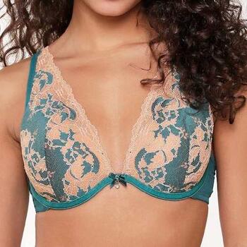 LingaDore  Turquoise & Sand Aqua/Print Padded Bra
