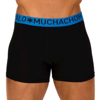 Muchachomalo Light Cotton Solid Black/Blue Boxer Short