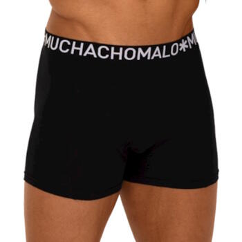 Muchachomalo Light Cotton Solid Black/White Boxer Short